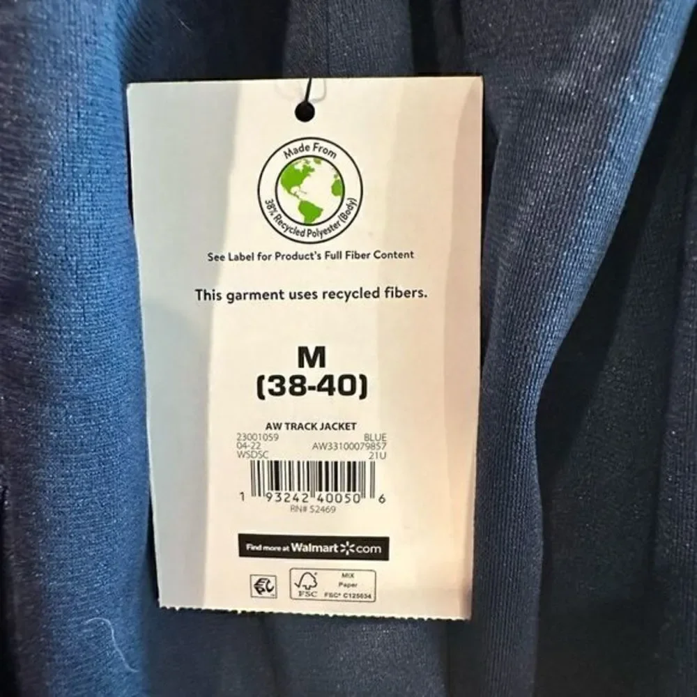 NWT - Athletica Men’s Blue Lightweight  Jacket - Size Medium